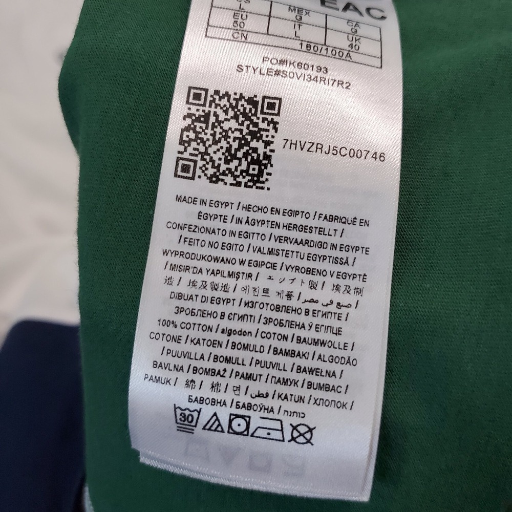 Guess Men Shirt Large Green Colorblock Logo Embroidered Short‎ Sleeve NWT - Picture 11 of 11